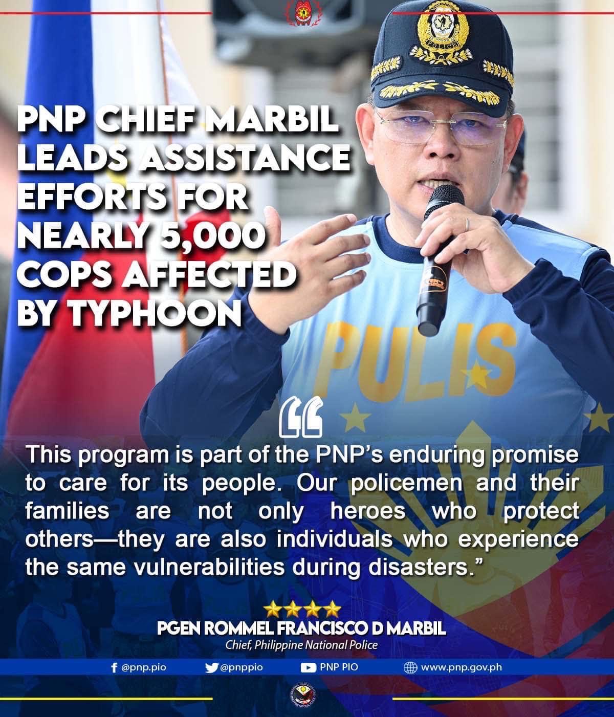 PNP prioritizes Assistance for Cops affected by Recent Typhoons